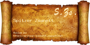 Spitzer Zsanett névjegykártya